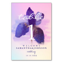 Ombre Pink Lila Watercolor Iris Bloral Wedding