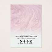 Ombre Pink Marble Jewele Earring Display Card (Rückseite)