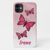 Ombre Pink Monarch Butterflies iPhone / iPad Gehäu Case-Mate iPhone Hülle (Rückseite)