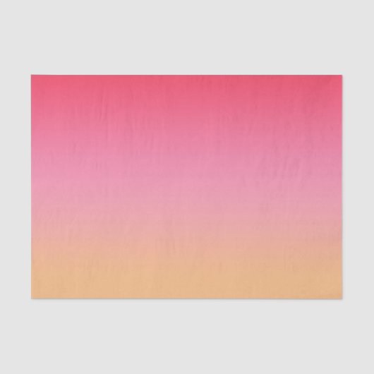 Ombre Pink Orange Tissue Paper Seidenpapier (Vorderseite)