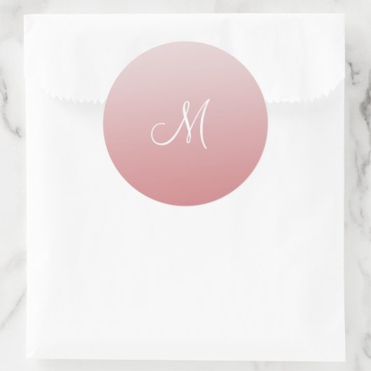 Ombre Pink Runder Aufkleber (Tasche)