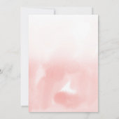 Ombre Pink Schlichte Hochzeit Einladung (Rückseite)