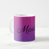 Ombre Pink und Lila Kaffeetasse (Vorderseite Links)