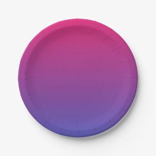 Ombre Pink und Lila Pappteller