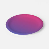 Ombre Pink und Lila Pappteller (Schrägansicht)
