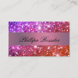 Ombre Pink und Red Glitzer Event Planner Visitenkarte