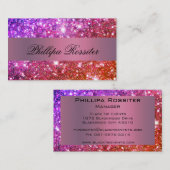 Ombre Pink und Red Glitzer Event Planner Visitenkarte (Vorne/Hinten)