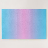 Ombre Pink und Sky Blue Gradient Puzzle (Horizontal)