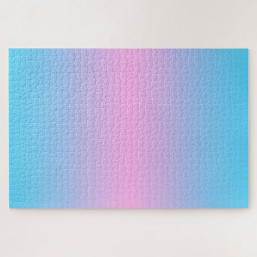 Ombre Pink und Sky Blue Gradient Puzzle (Horizontal)
