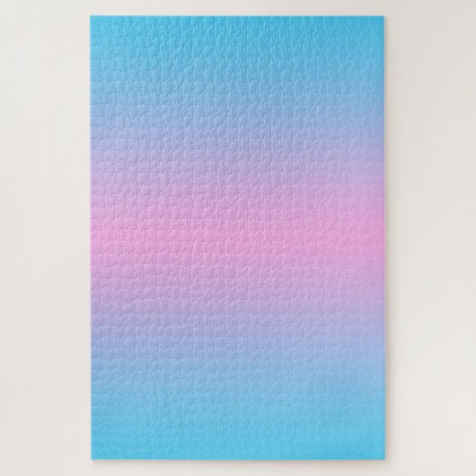 Ombre Pink und Sky Blue Gradient Puzzle (Vertikal)
