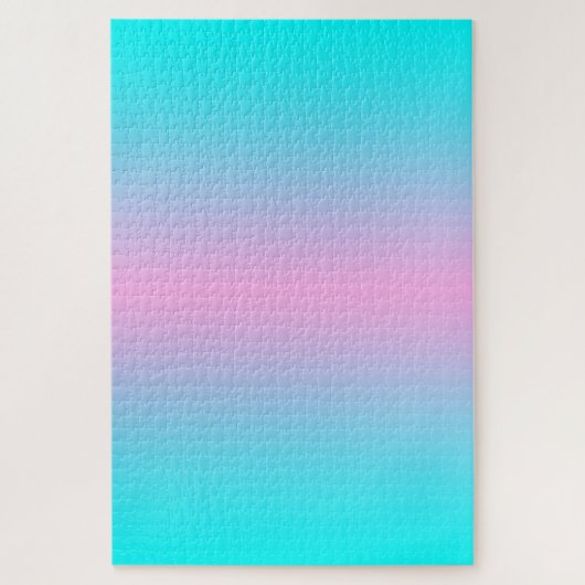 Ombre Pink und Türkis Gradient Puzzle (Vertikal)