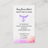 *~* Ombre Pink Violet Pfirsichfüße Phoenix Visitenkarte (Rückseite)