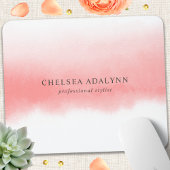 Ombre Pink Wasserfarben Minimalistisches Geschäft Mousepad