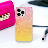 Ombre Pink Yellow Glitzer Glitzern Case-Mate iPhone Hülle