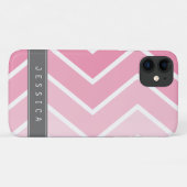 Ombre Pink Zig Zag Chevrons Muster Case-Mate iPhone Hülle (Rückseite (Horizontal))