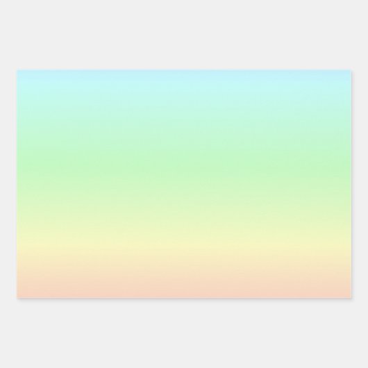 Ombre Rainbow Abstrakt Pastel Pattern Geschenkpapier Set (Vorderseite 3)