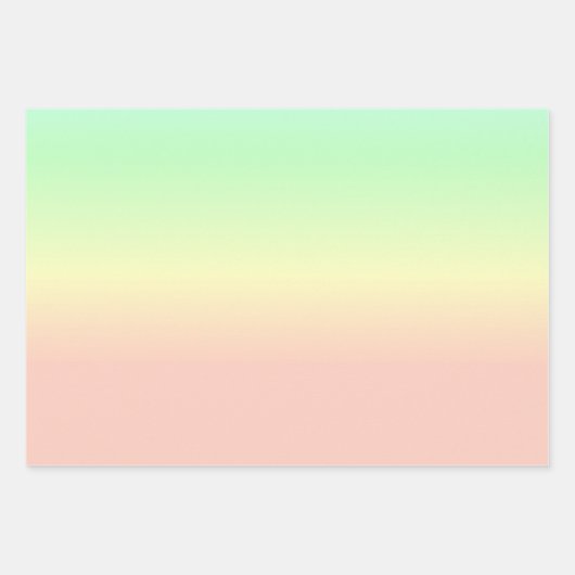 Ombre Rainbow Abstrakt Pastel Pattern Geschenkpapier Set (Vorderseite)