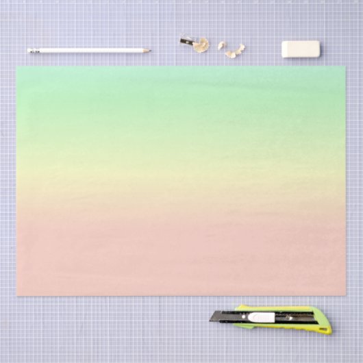 Ombre Rainbow Abstrakt Pastel Pattern Seidenpapier (Handwerk)