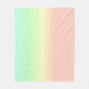 Ombre Rainbow Abstrakt Pastellrosa Muster Fleecedecke