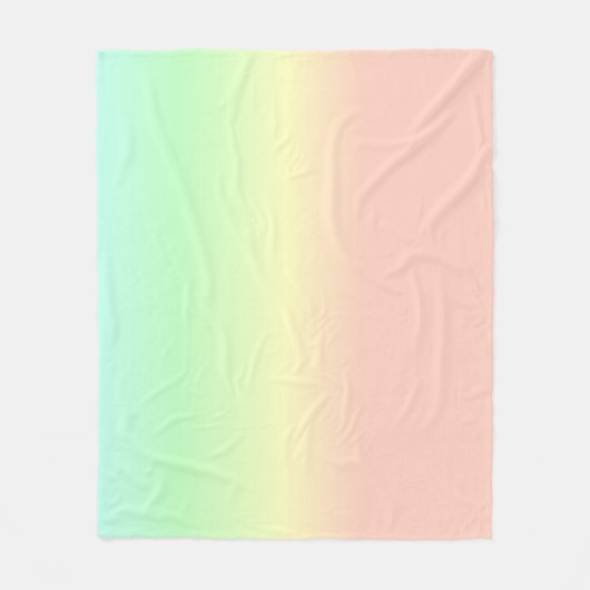 Ombre Rainbow Abstrakt Pastellrosa Muster Fleecedecke (Vorderseite)