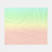 Ombre Rainbow Abstrakt Pastellrosa Muster Fleecedecke (Vorderseite (Horizontal))