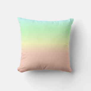 Ombre Rainbow Abstrakt Pastellrosa Muster Kissen