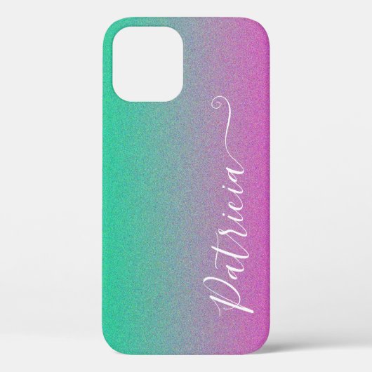 Ombre Rainbow Airbrush Kundenspezifischer Name Case-Mate iPhone Hülle (Rückseite)