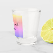 Ombre Rainbow Bridesmaid Personalisiert Schnapsglas (Rechts)