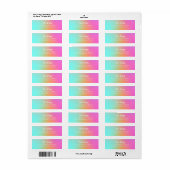 Ombre Rainbow Gradient Lettering Scripting-Adresse (Vorne)