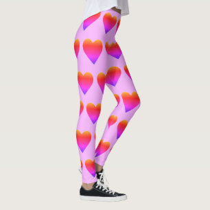 Ombré Rainbow Hearts Valentine's Day 4Sophie Leggings