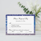 Ombre Rainbow Lanterns Wedding Repcard RSVP Karte (Stehend Vorderseite)