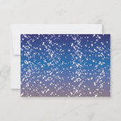 Ombre Rainbow Lanterns Wedding Repcard RSVP Karte (Rückseite)