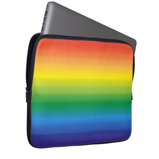 Ombre Rainbow Pride Bold Bright Colorful Laptopschutzhülle (Vorne Rechts)