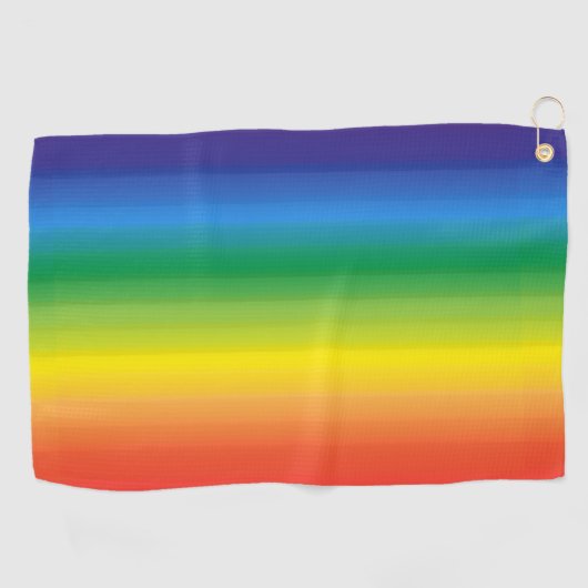 Ombre Rainbow Pride House Flag Golfhandtuch (Horizontal)