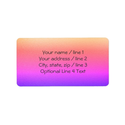 Ombre Rainbow Sunset | Schildkröten mit schimmery Adressaufkleber (Vorne)