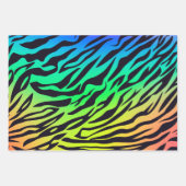 Ombre Rainbow Tiger Print Geschenkpapier Set (Vorderseite 3)