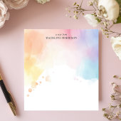 Ombre Rainbow Watercolor Personalisiert Name Notizblock