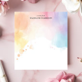 Ombre Rainbow Watercolor Personalisiert Name Notizblock
