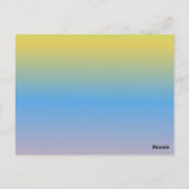 Ombre Rainbow Yellow Blue Pink Wedding Vielen Dank Postkarte (Rückseite)