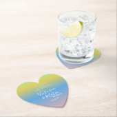 Ombre Rainbow Yellow Blue Pink Wedding Vielen Dank Untersetzer (Vor Ort)