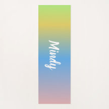 Ombré Rainbow Yellow Yoga Mat