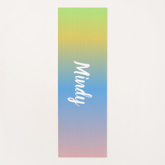 Ombré Rainbow Yellow Yoga Mat Yogamatte (Vorderseite)