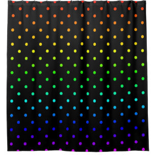 Ombre-Regenbogen-Punkte-Verlauf bunt Duschvorhang