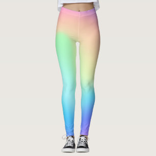 Ombre-Regenbogen-Verlauf holografisch Vaporwave Leggings