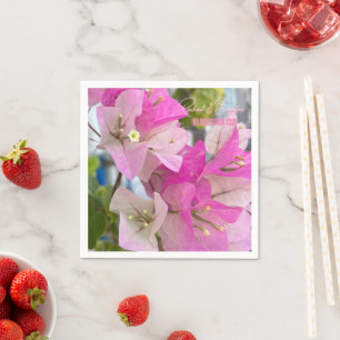 ombre rosa Bougainvillea oder Papier Blume, tropis Serviette