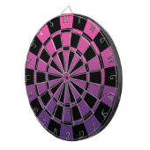 Ombre rosa Lila und schwarz Dartscheibe (Vorderseite rechts)