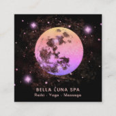 *~* Ombre Rosa Pfirsichmauermörtel Quadratische Visitenkarte (Vorderseite)