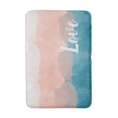 Ombre Rosa und Blau Liebe Graceful Gradient Badematte (Vorderseite Vertikal)