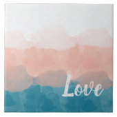 Ombre Rosa und Blau Liebe Graceful Gradient Fliese (Vorderseite)