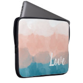 Ombre Rosa und Blau Liebe Graceful Gradient Laptopschutzhülle (Vorne Rechts)